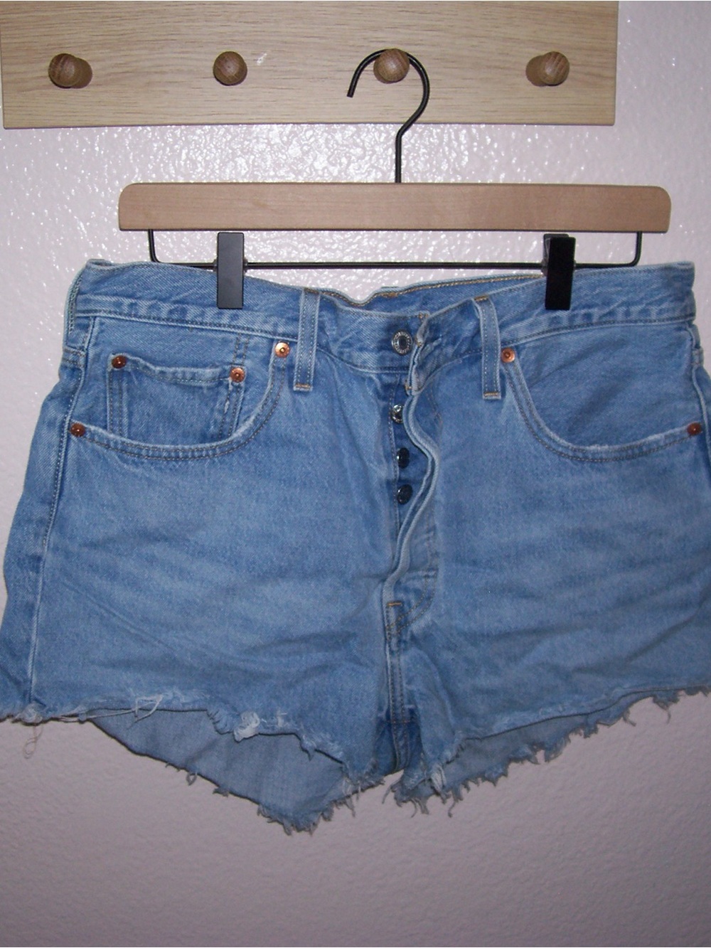 Levi's Light 501 Denim Button-Fly Cutoff Shorts
